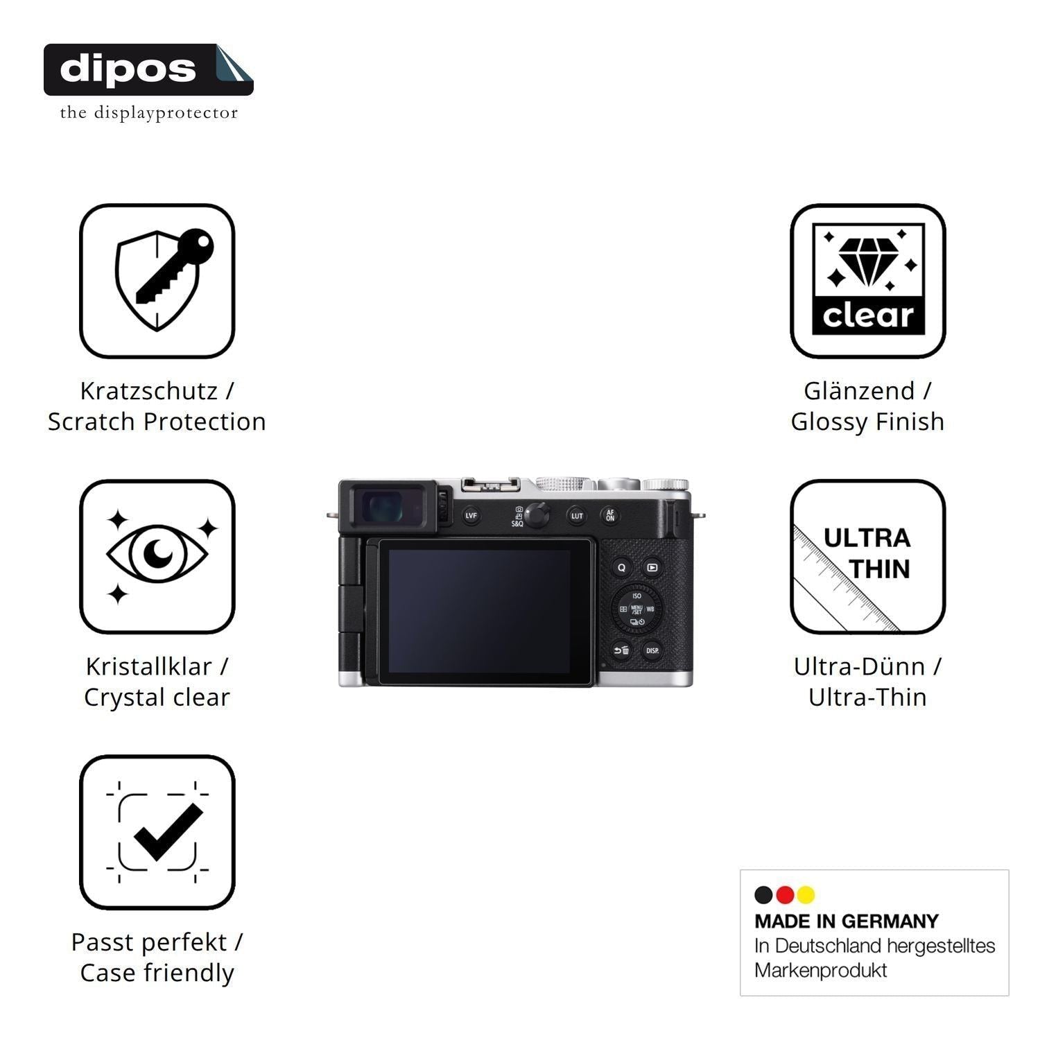 4x Schutzfolie klar für Panasonic Lumix DC-L10 Dis (7)