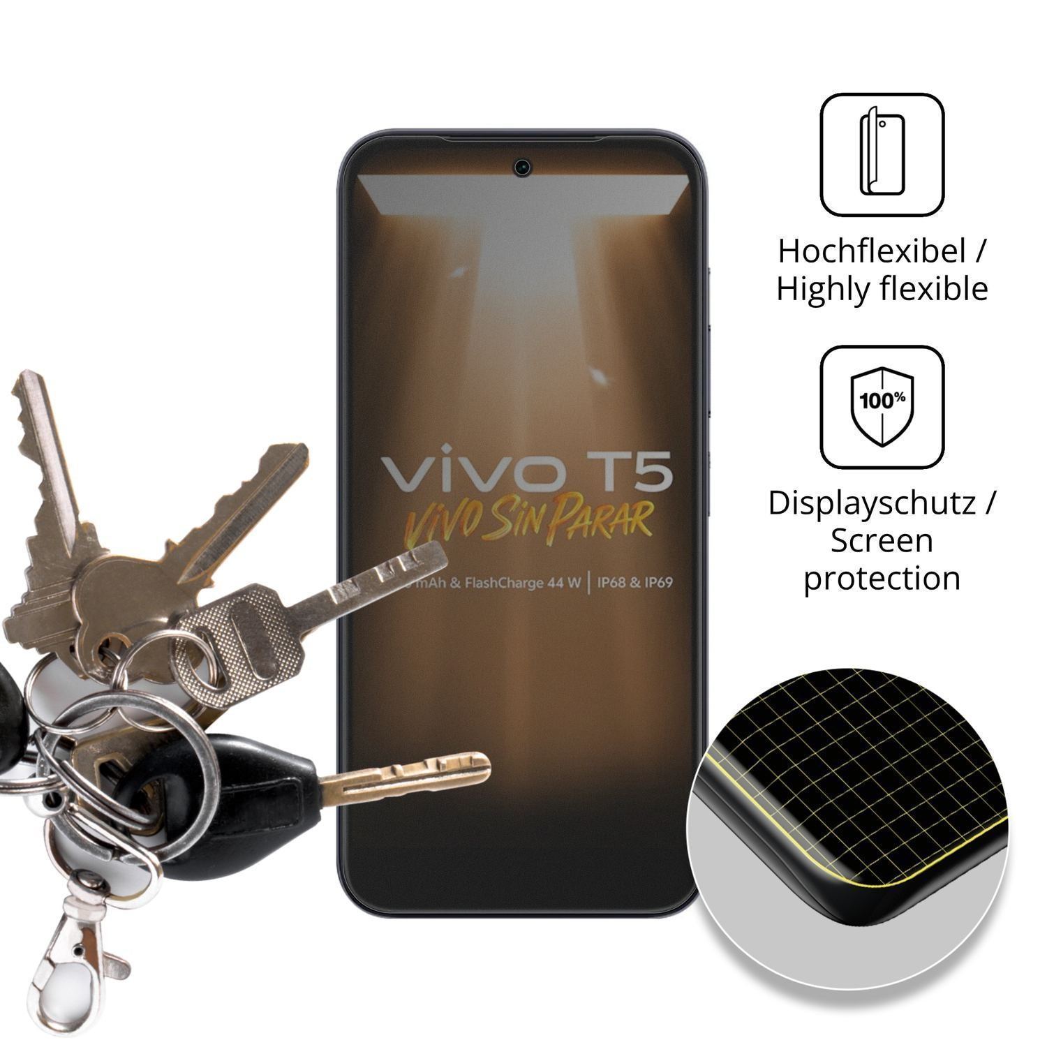 Full Cover Privacy Blickschutzfolie für Vivo T5 (3)