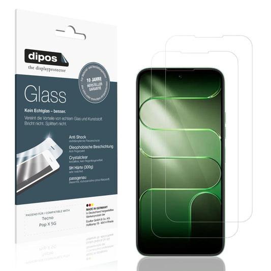 2x 9H Schutzfolie für Tecno Pop X 5G Panzerfolie (1)
