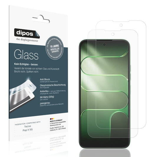 2x 9H Schutzfolie matt für Tecno Pop X 5G Panzerfo (1)