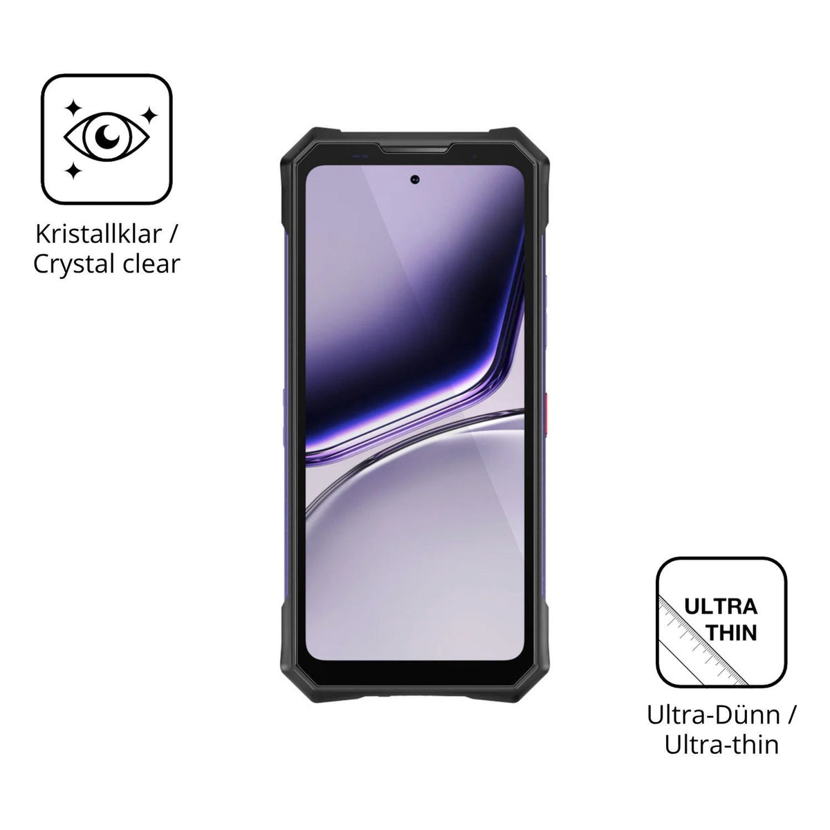4x Schutzfolie klar für Doogee S300 Plus Thermal D (5)