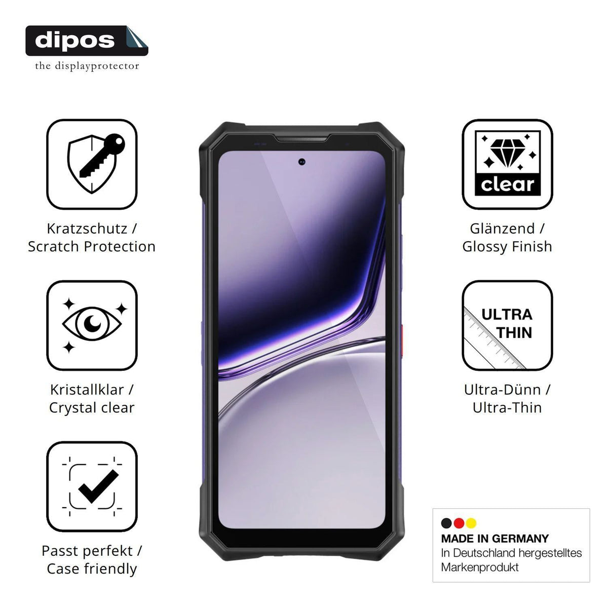 4x Schutzfolie klar für Doogee S300 Plus Thermal D (7)