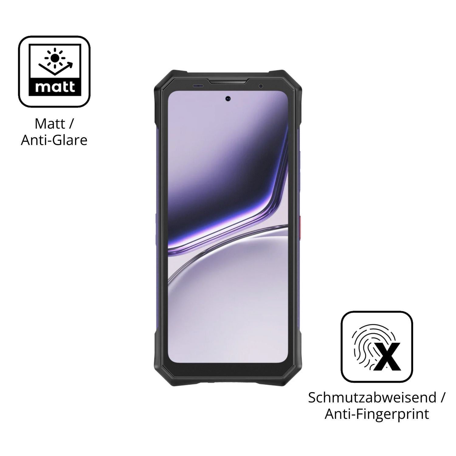 4x Schutzfolie matt für Doogee S300 Plus Thermal D (5)