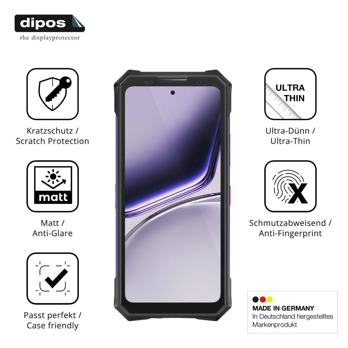 4x Schutzfolie matt für Doogee S300 Plus Thermal D (7)