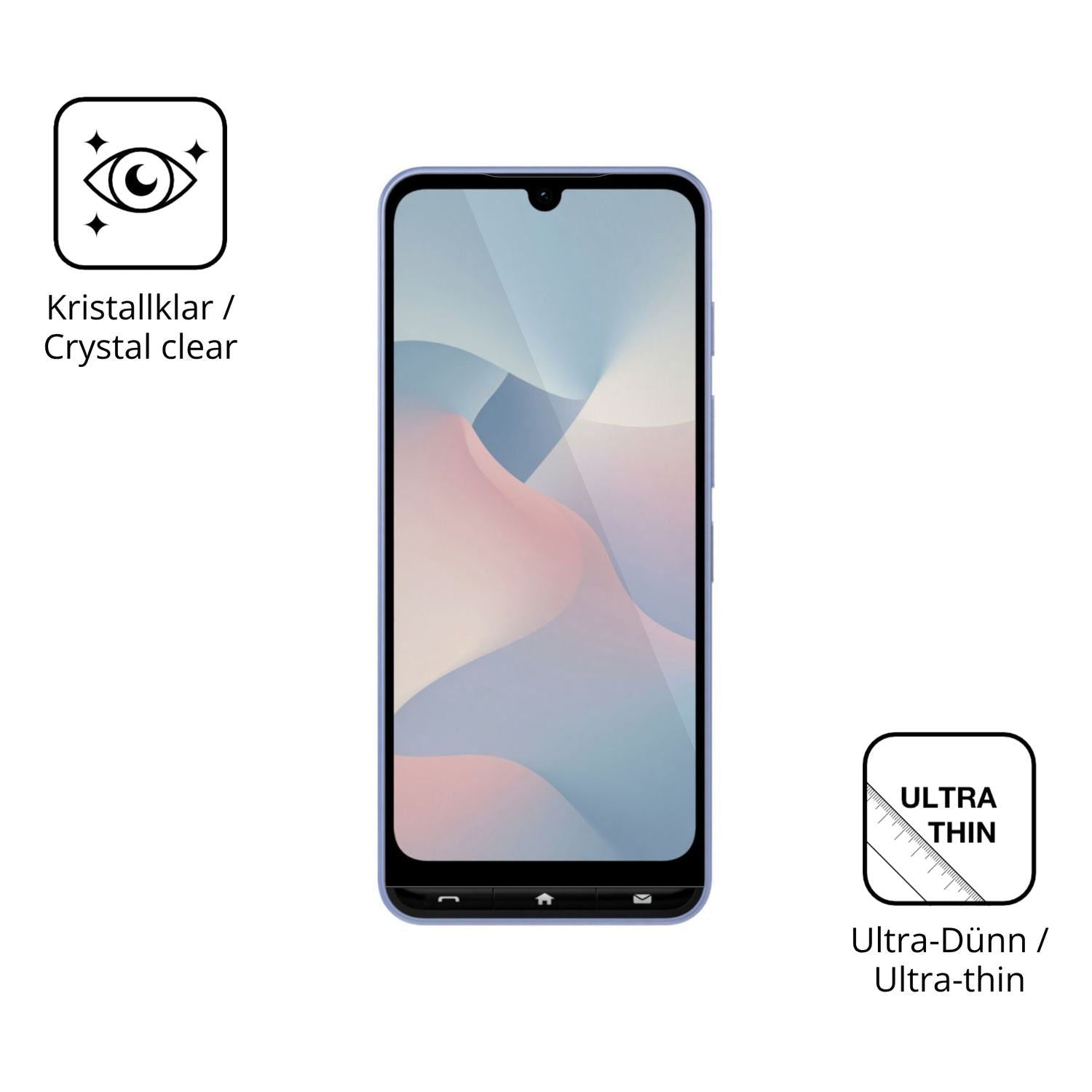 4x Schutzfolie klar für ZTE Kantan Sumaho5 Display (5)