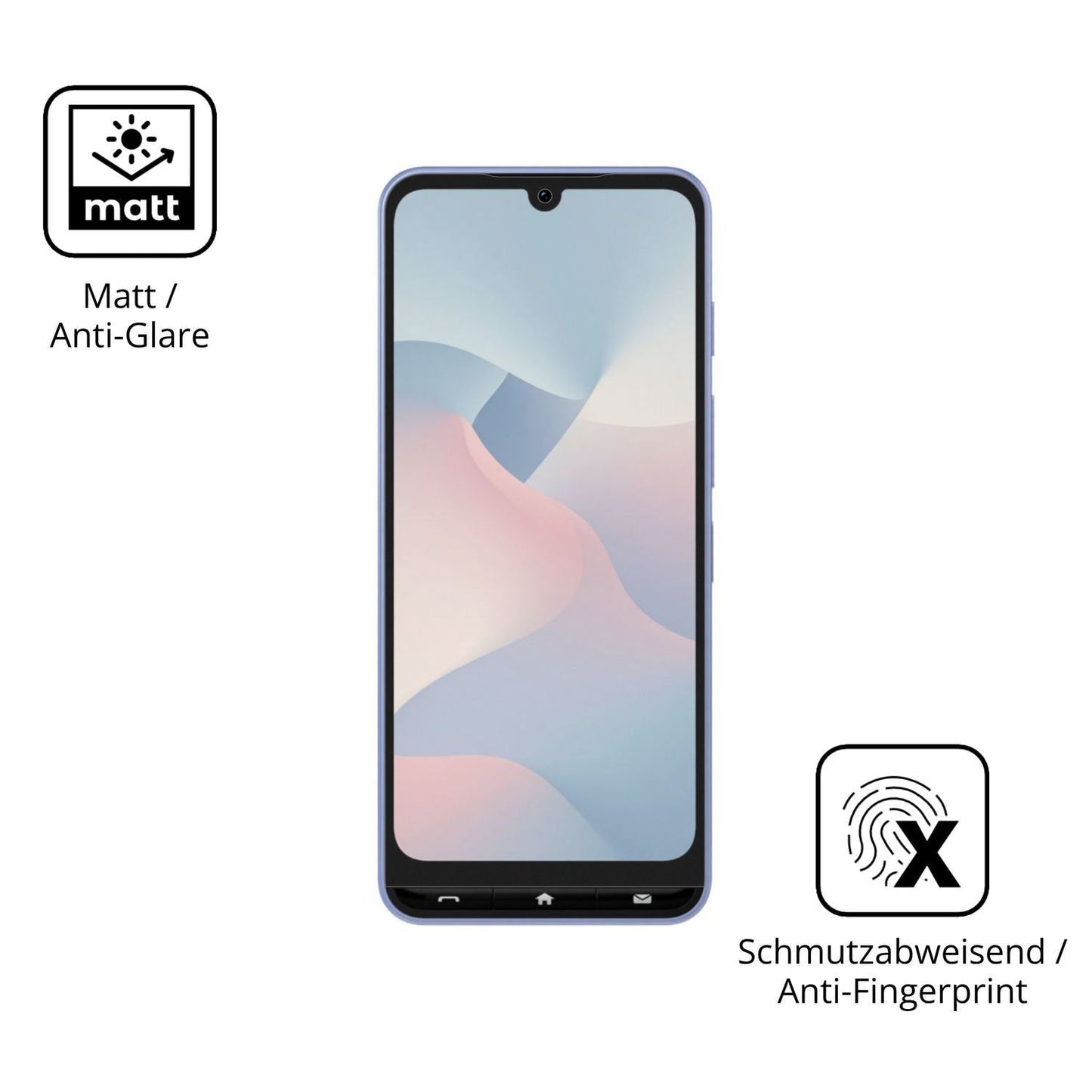 4x Schutzfolie matt für ZTE Kantan Sumaho5 Display (5)