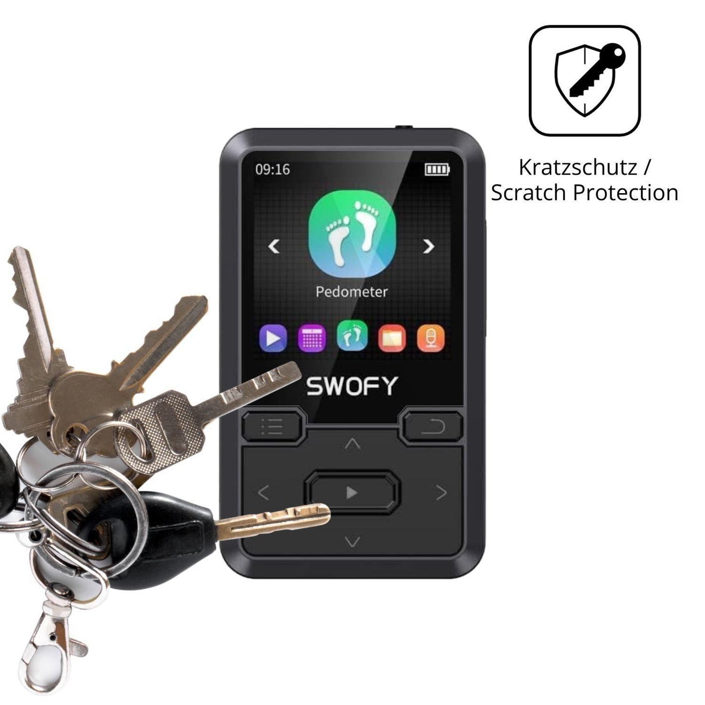4x Schutzfolie klar für SWOFY M10 Display-Schutzfo (4)