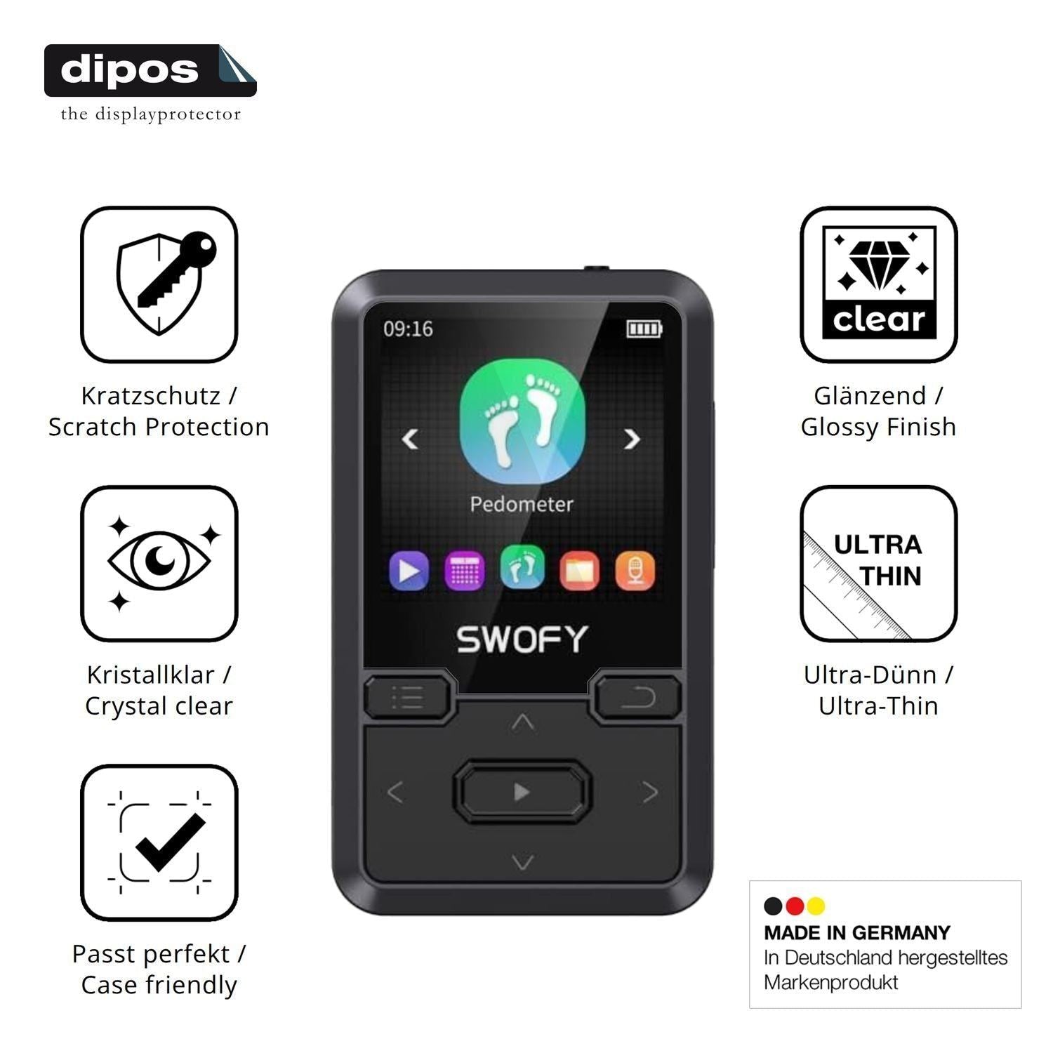 4x Schutzfolie klar für SWOFY M10 Display-Schutzfo (7)