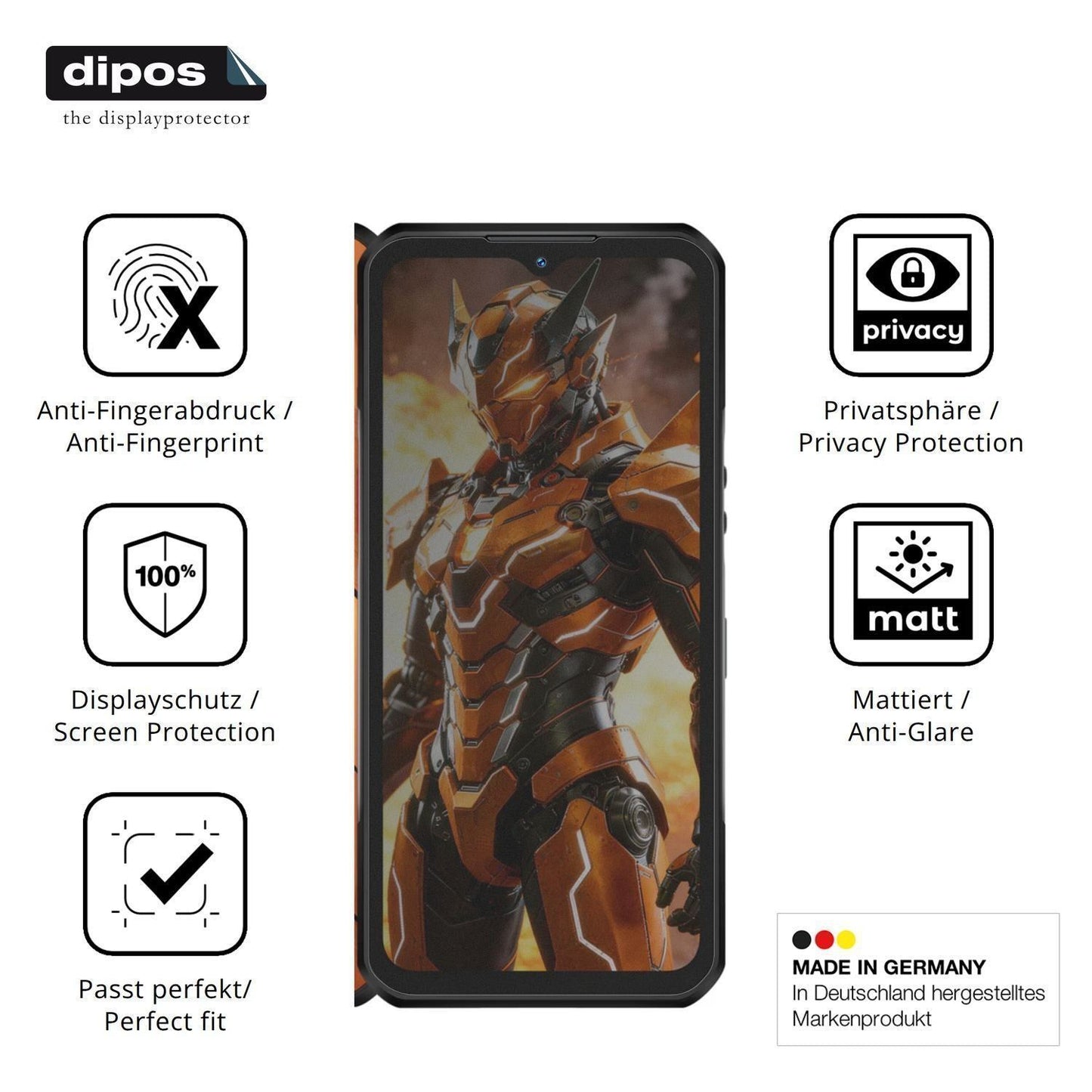 Blickschutzfolie für Oukitel WP66 matt Schutzfolie (5)