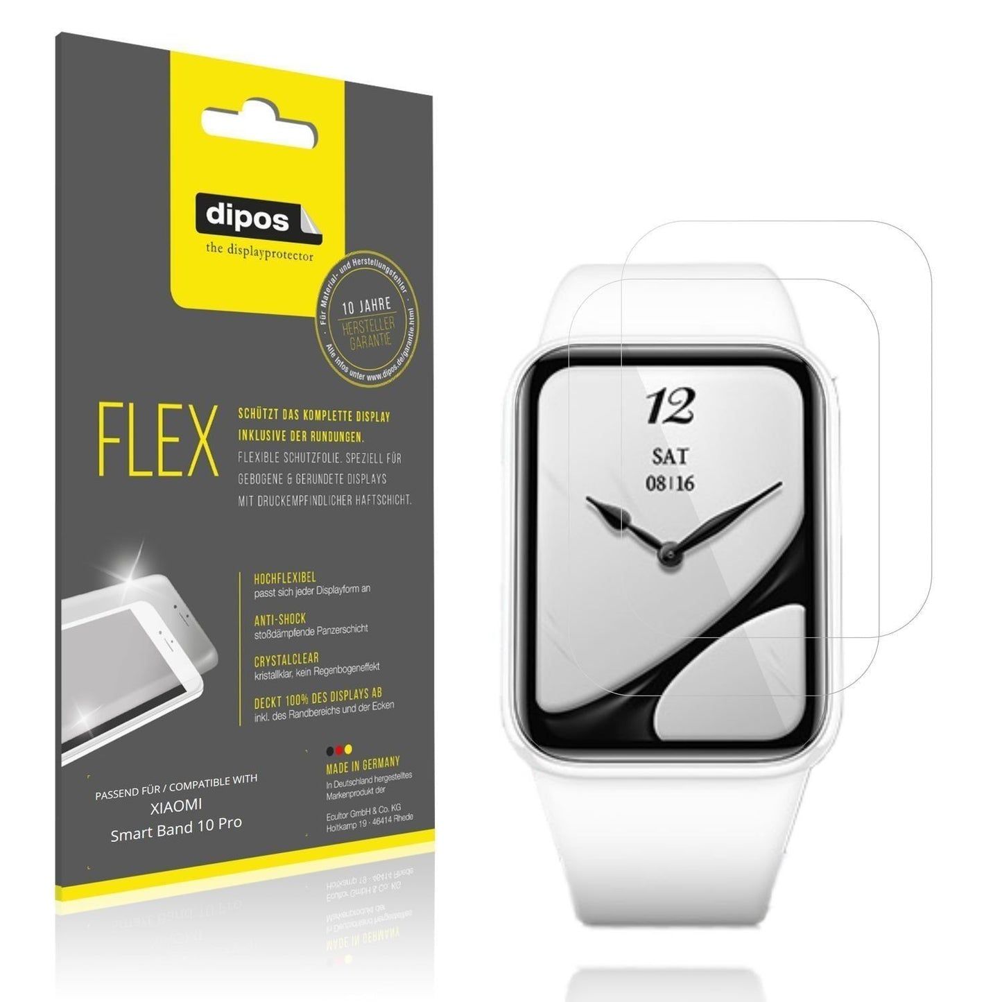2x 3D Full Cover Schutzfolie für XIAOMI Smart Band (1)