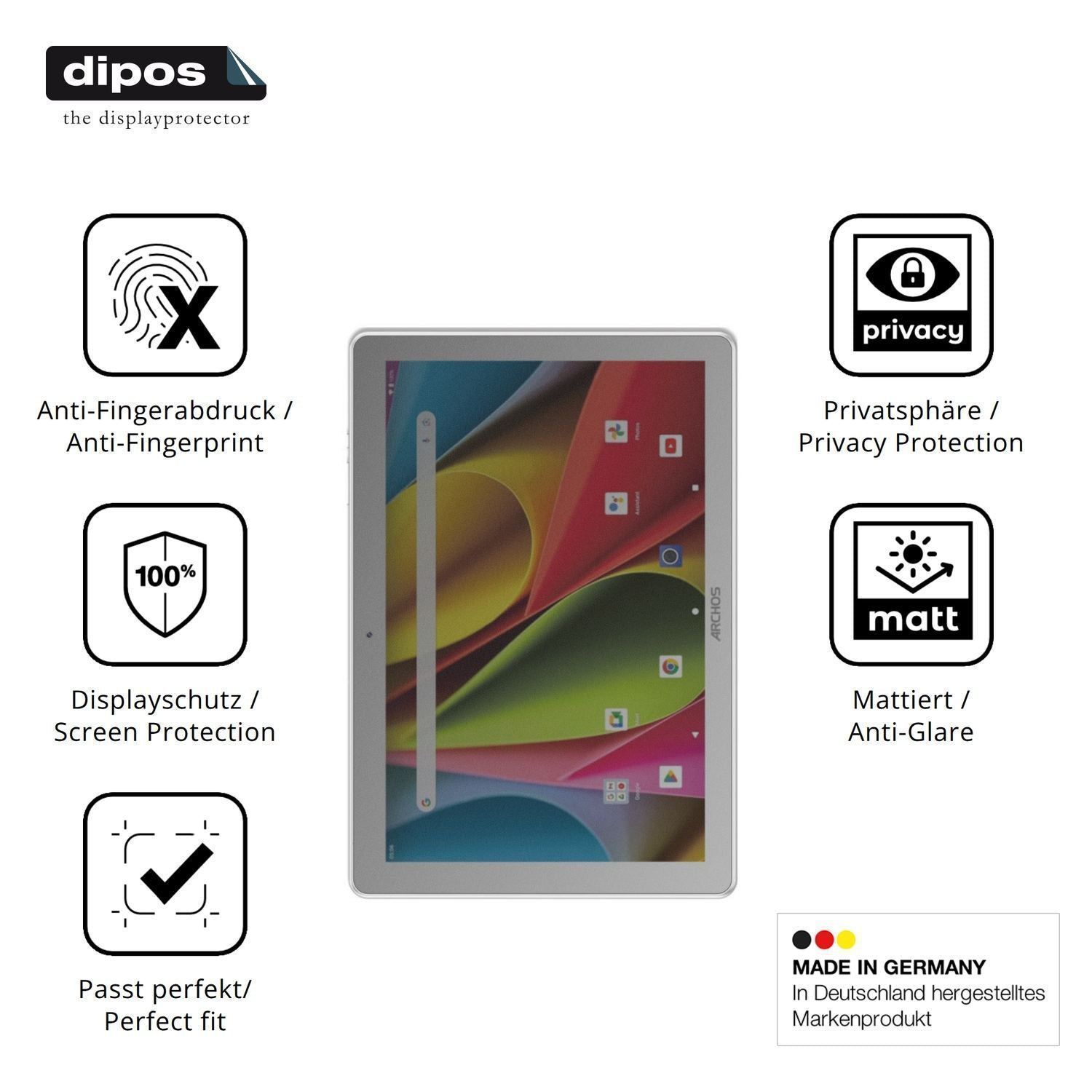 Blickschutzfolie für Archos T101 FHD2 WiFi matt Sc (5)