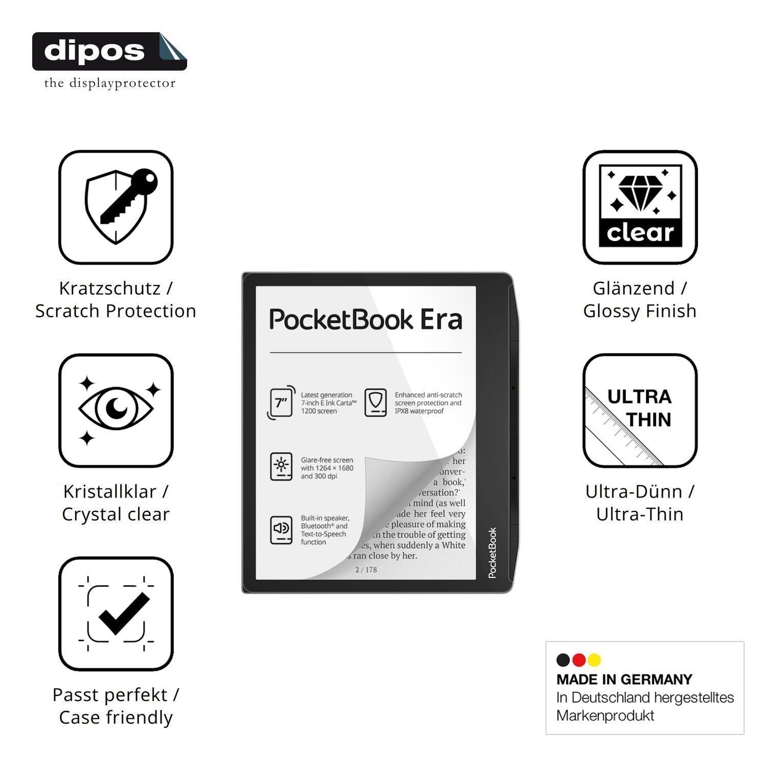 2x Schutzfolie klar für Pocketbook Era Display-Sch (7)