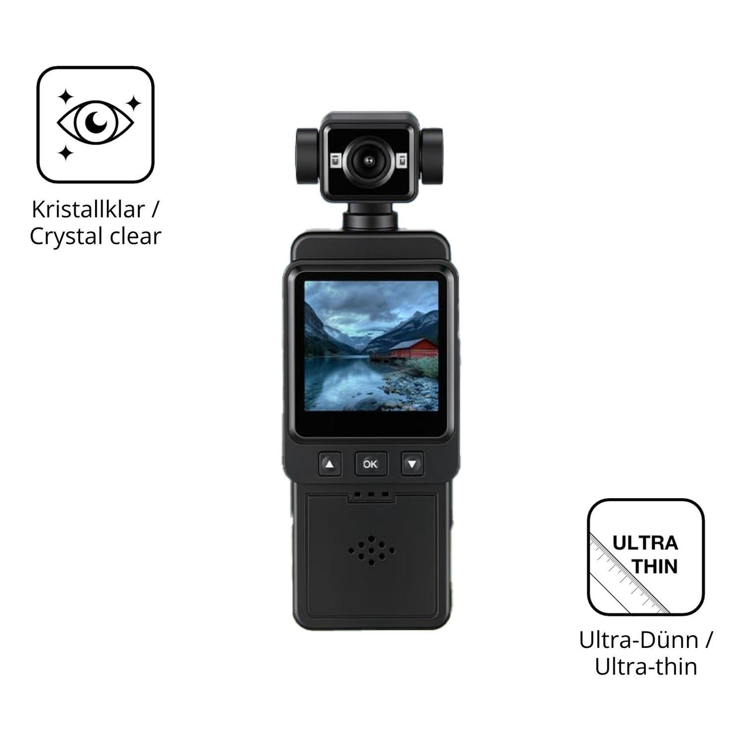 4x Schutzfolie klar für Zymblingst Mini Body-Cam 4 (5)