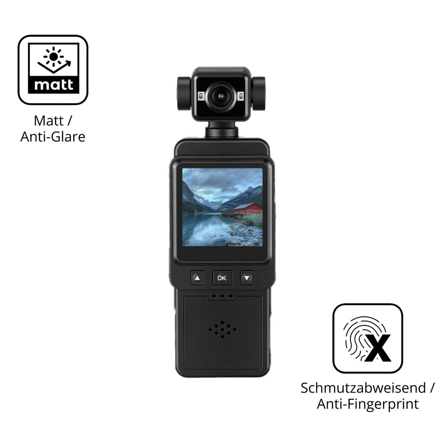 4x Schutzfolie matt für Zymblingst Mini Body-Cam 4 (5)