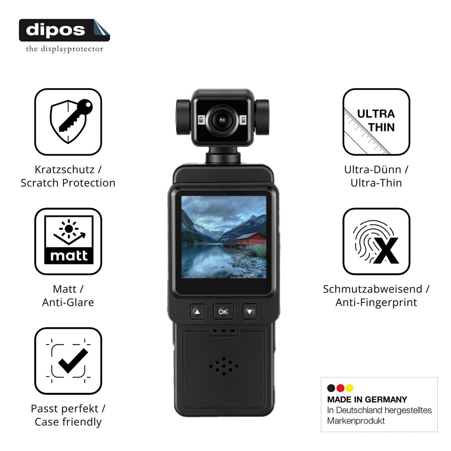 4x Schutzfolie matt für Zymblingst Mini Body-Cam 4 (7)
