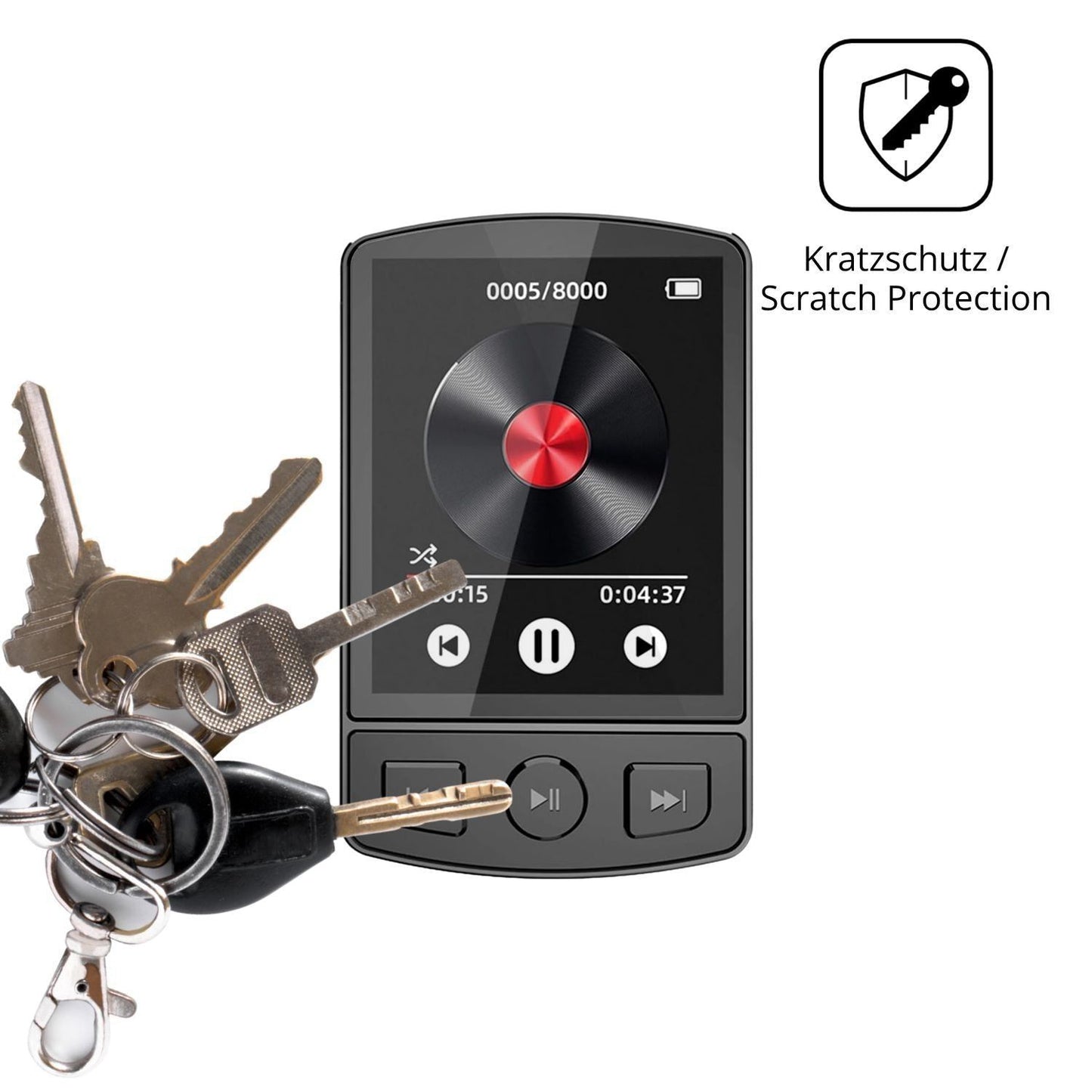 4x Schutzfolie klar für GOMETY WMM207-MP3 Display- (4)