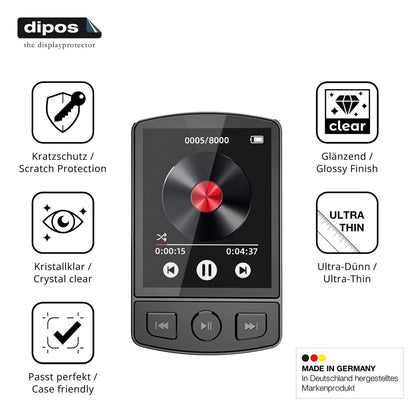 4x Schutzfolie klar für GOMETY WMM207-MP3 Display- (7)