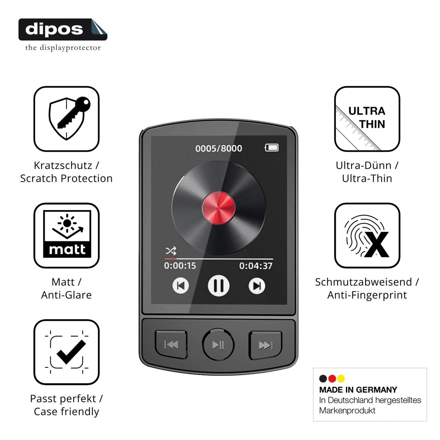 4x Schutzfolie matt für GOMETY WMM207-MP3 Display- (7)