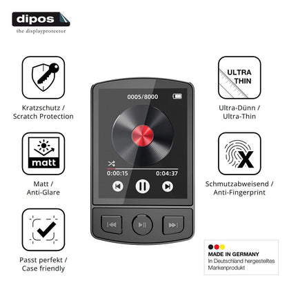4x Schutzfolie matt für GOMETY WMM207-MP3 Display- (7)