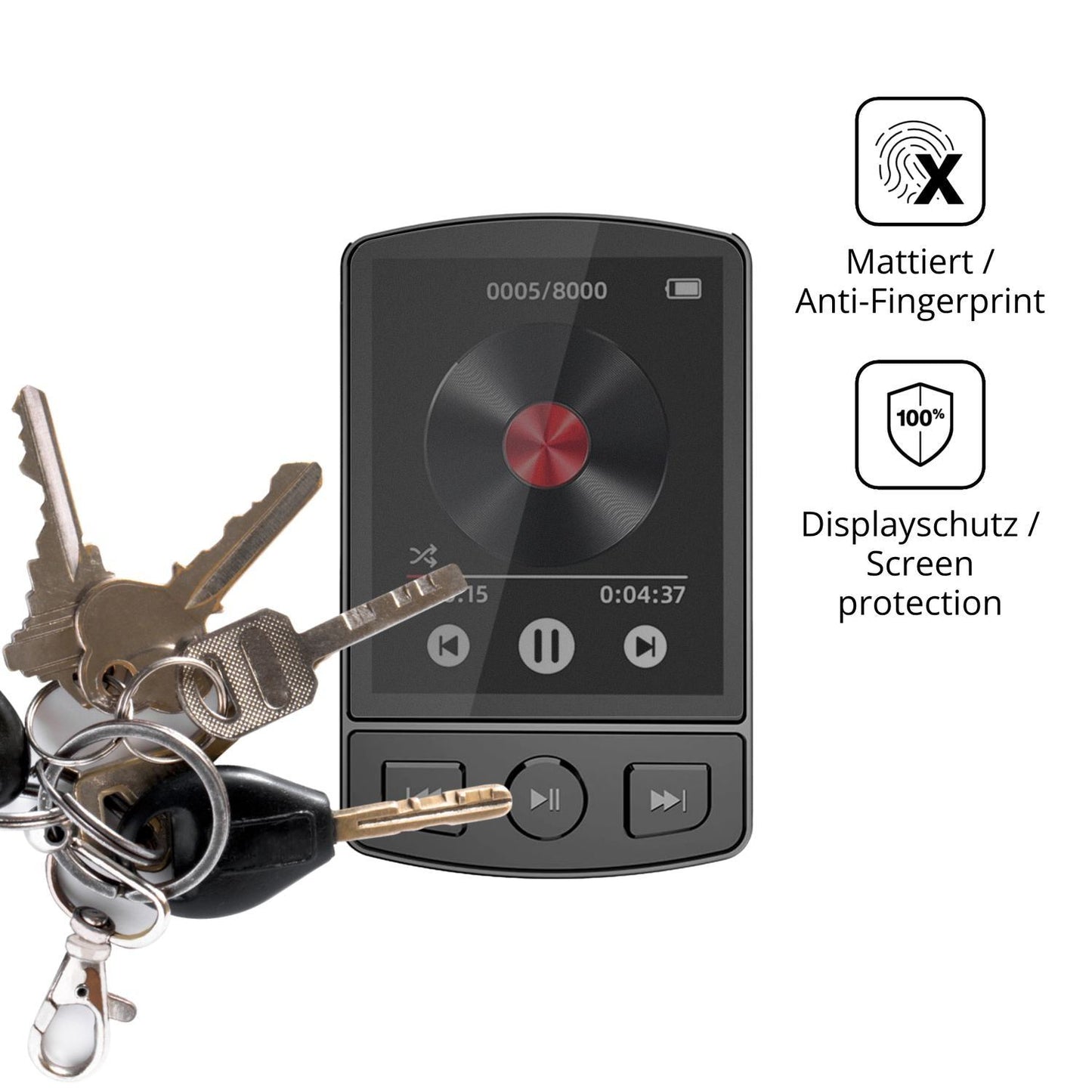 Blickschutzfolie für GOMETY WMM207-MP3 matt Schutz (3)