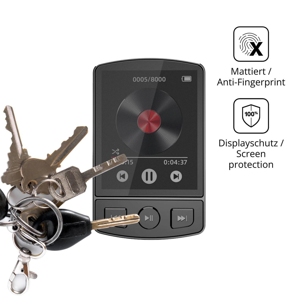 Blickschutzfolie für GOMETY WMM207-MP3 matt Schutz (3)