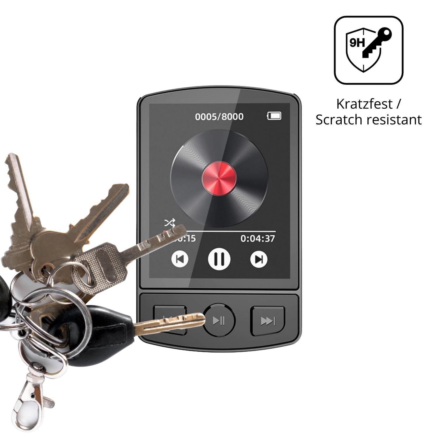 2x 9H Schutzfolie matt für GOMETY WMM207-MP3 Panze (3)