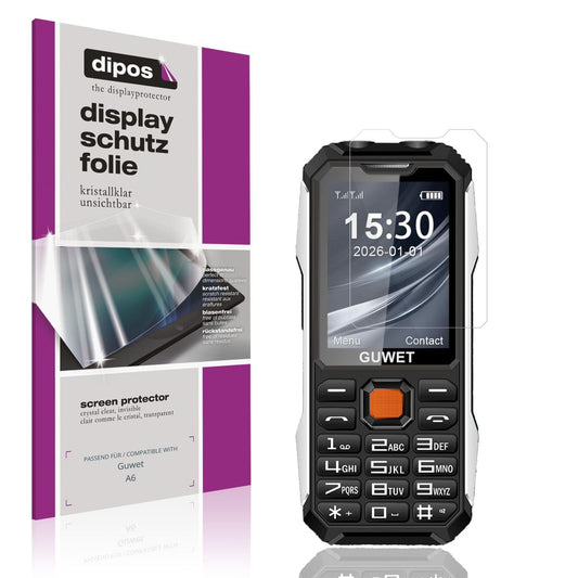 4x Schutzfolie klar für Guwet A6 Display-Schutzfol (1)