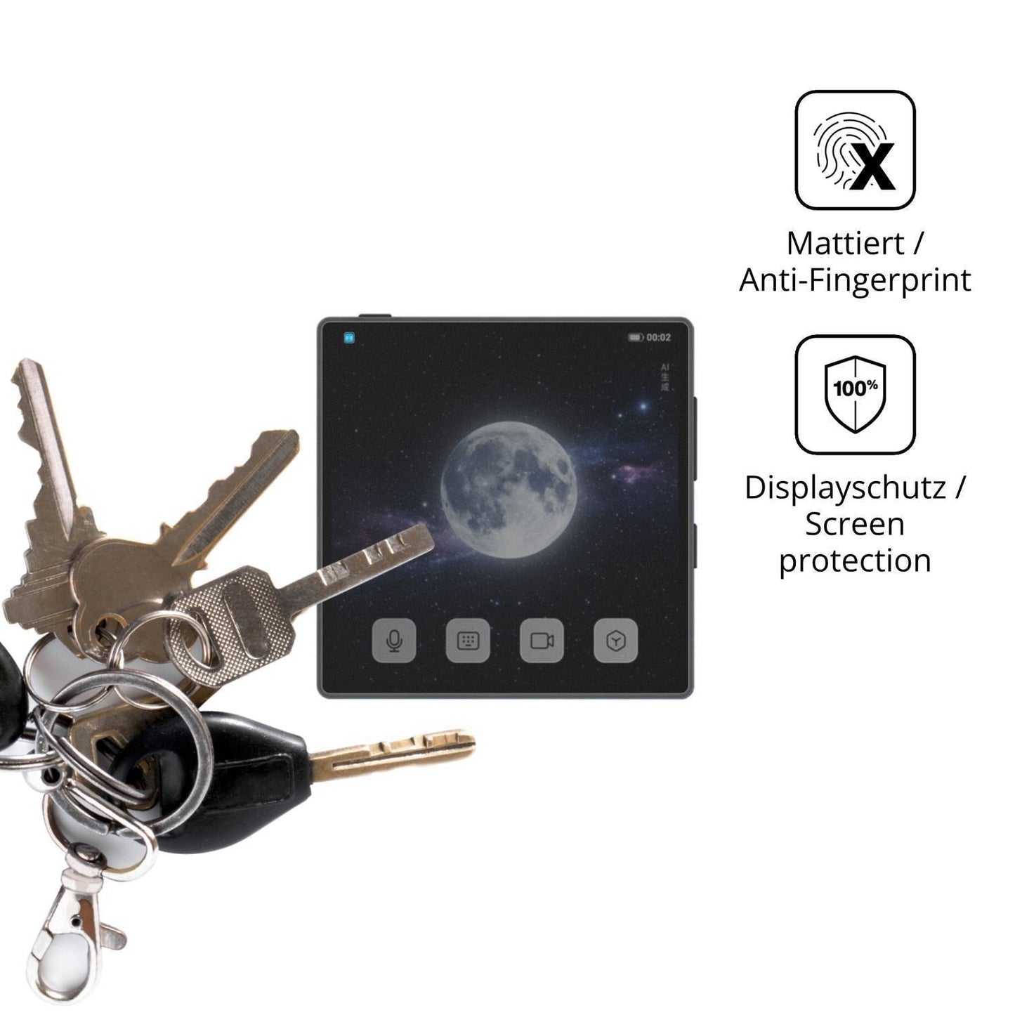 Blickschutzfolie für Coolpad Small Cube matt Schut (3)
