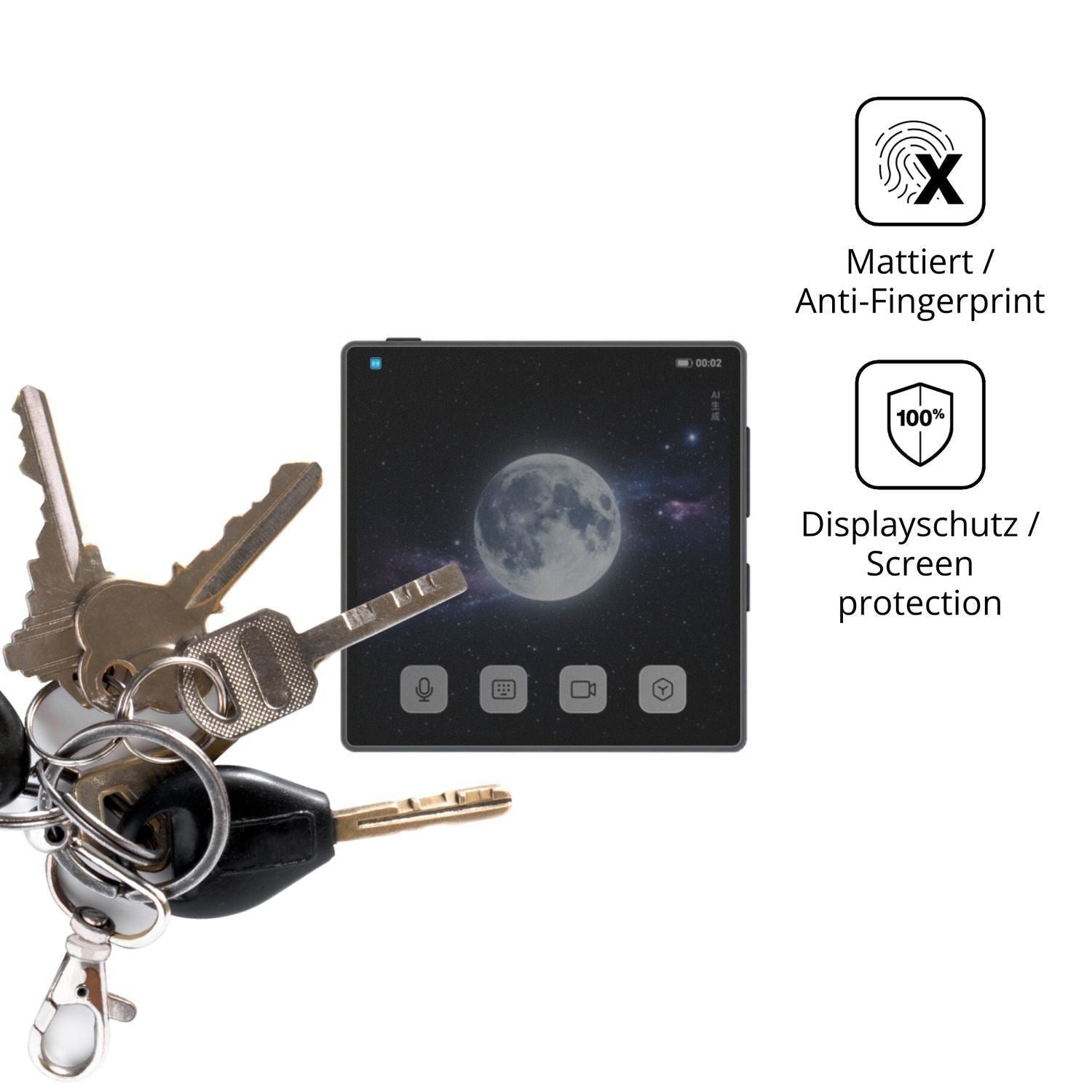 Blickschutzfolie für Coolpad Small Cube matt Schut (3)