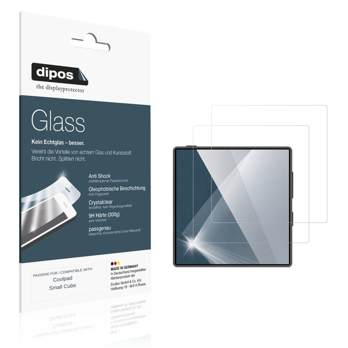 2x 9H Schutzfolie für Coolpad Small Cube Panzerfol (1)
