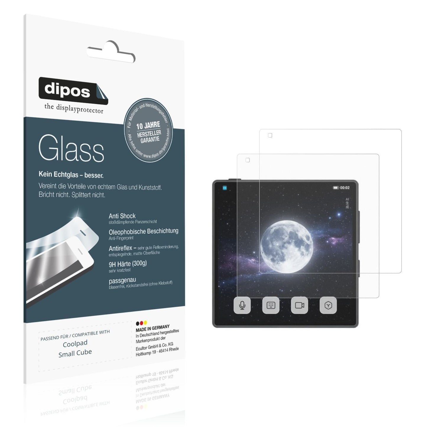 2x 9H Schutzfolie matt für Coolpad Small Cube Panz (1)