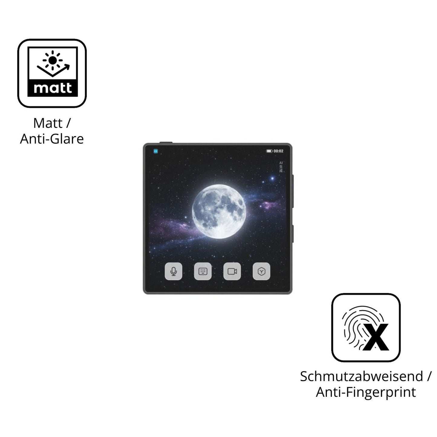 2x 9H Schutzfolie matt für Coolpad Small Cube Panz (5)