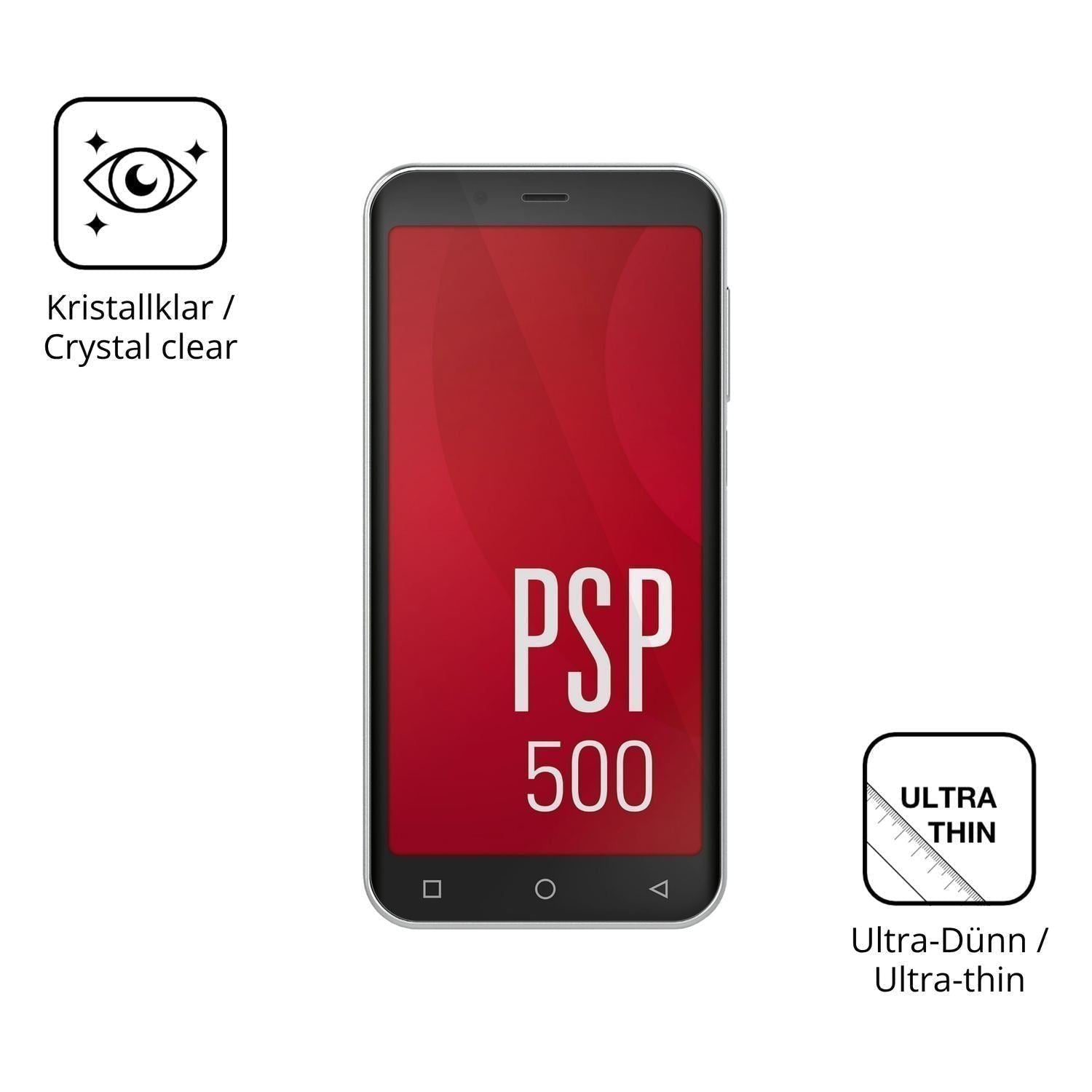 4x Schutzfolie klar für Peaq PSP 500 Display-Schut (5)