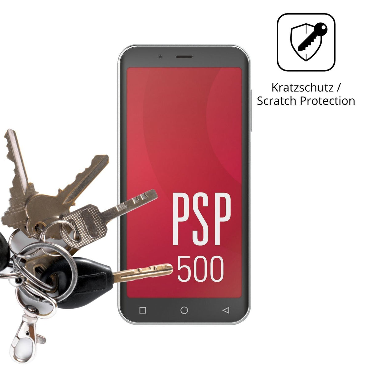 4x Schutzfolie matt für Peaq PSP 500 Display-Schut (4)