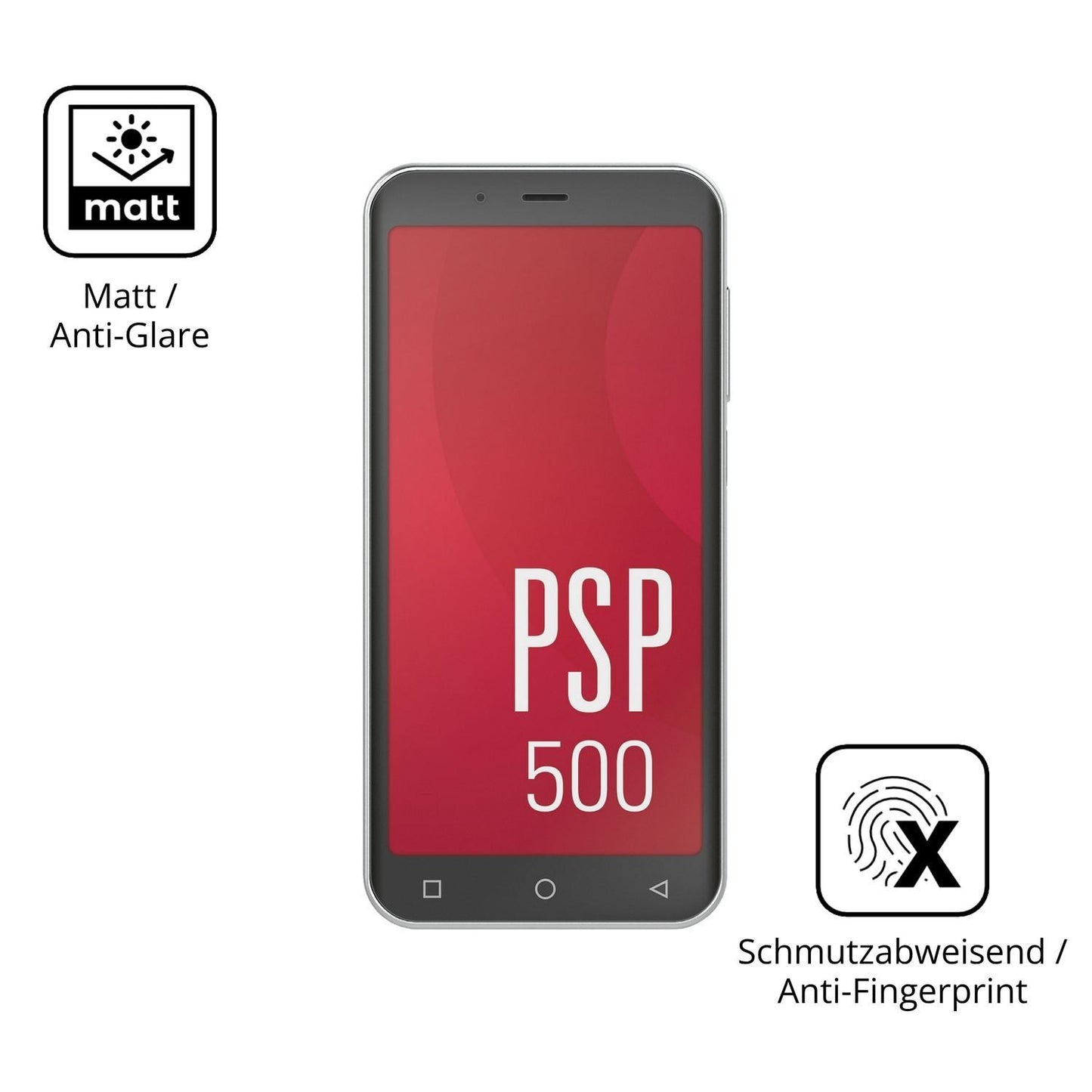 4x Schutzfolie matt für Peaq PSP 500 Display-Schut (5)
