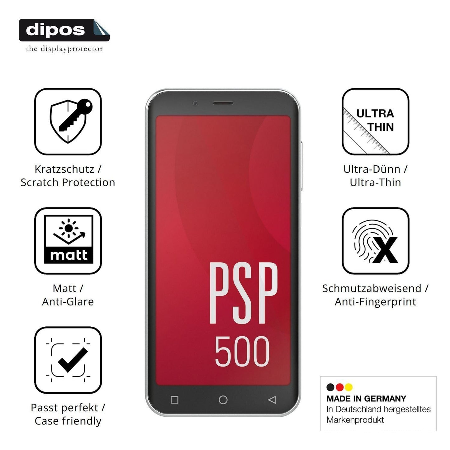 4x Schutzfolie matt für Peaq PSP 500 Display-Schut (7)