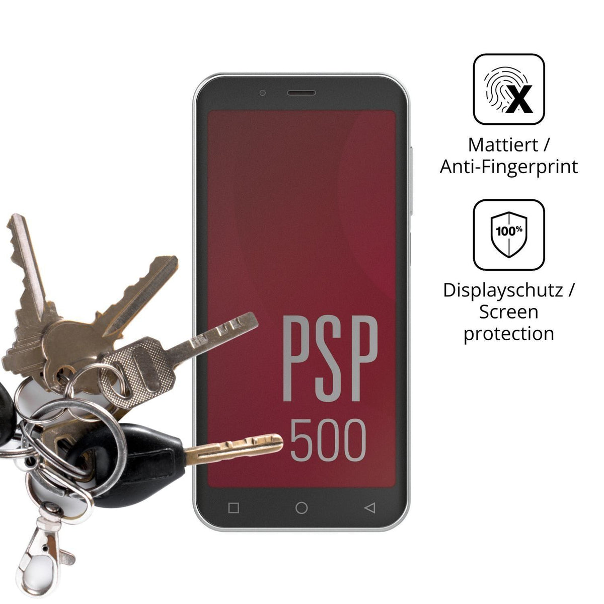 Blickschutzfolie für Peaq PSP 500 matt Schutzfolie (3)