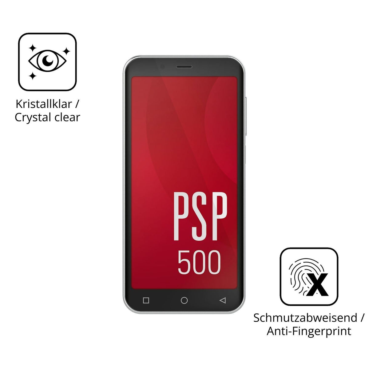 2x 9H Schutzfolie für Peaq PSP 500 Panzerfolie (5)