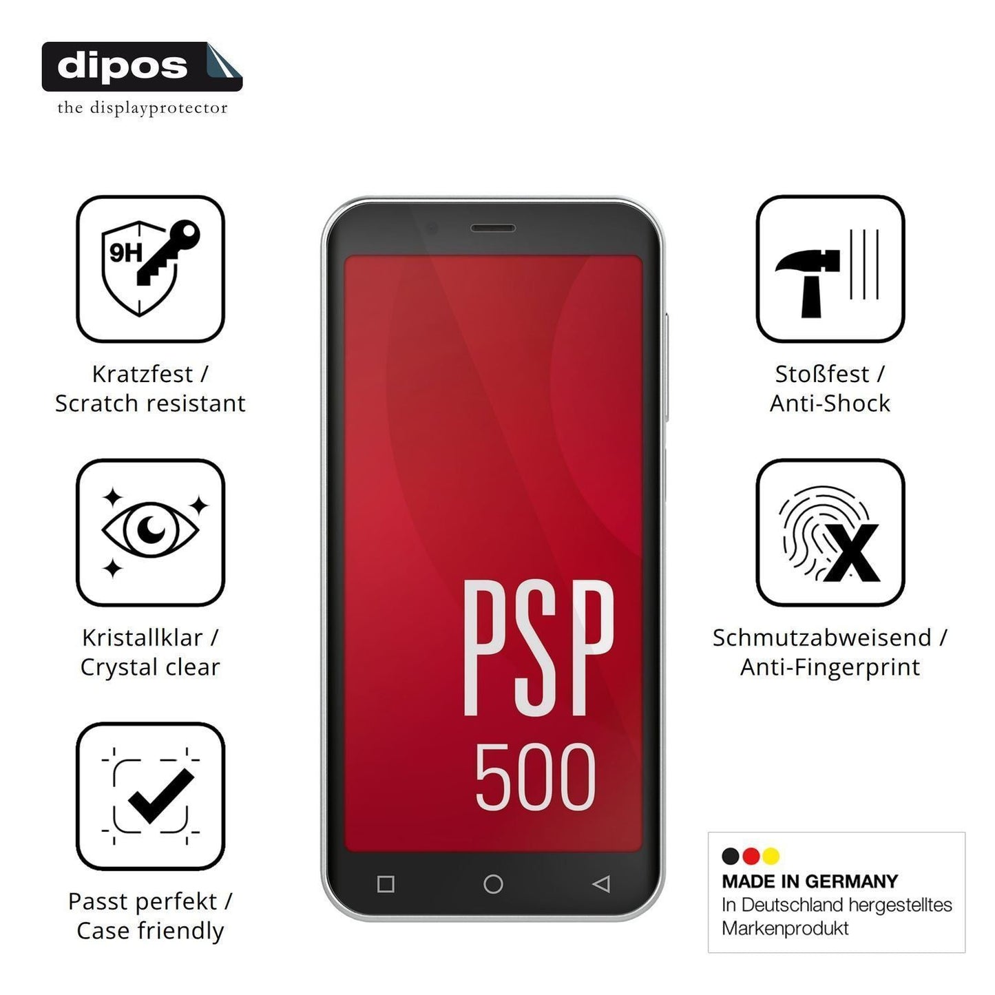 2x 9H Schutzfolie für Peaq PSP 500 Panzerfolie (7)