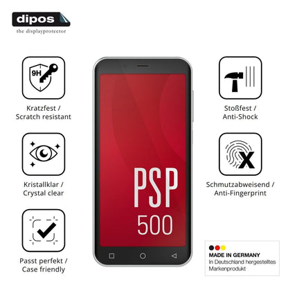 2x 9H Schutzfolie für Peaq PSP 500 Panzerfolie (7)