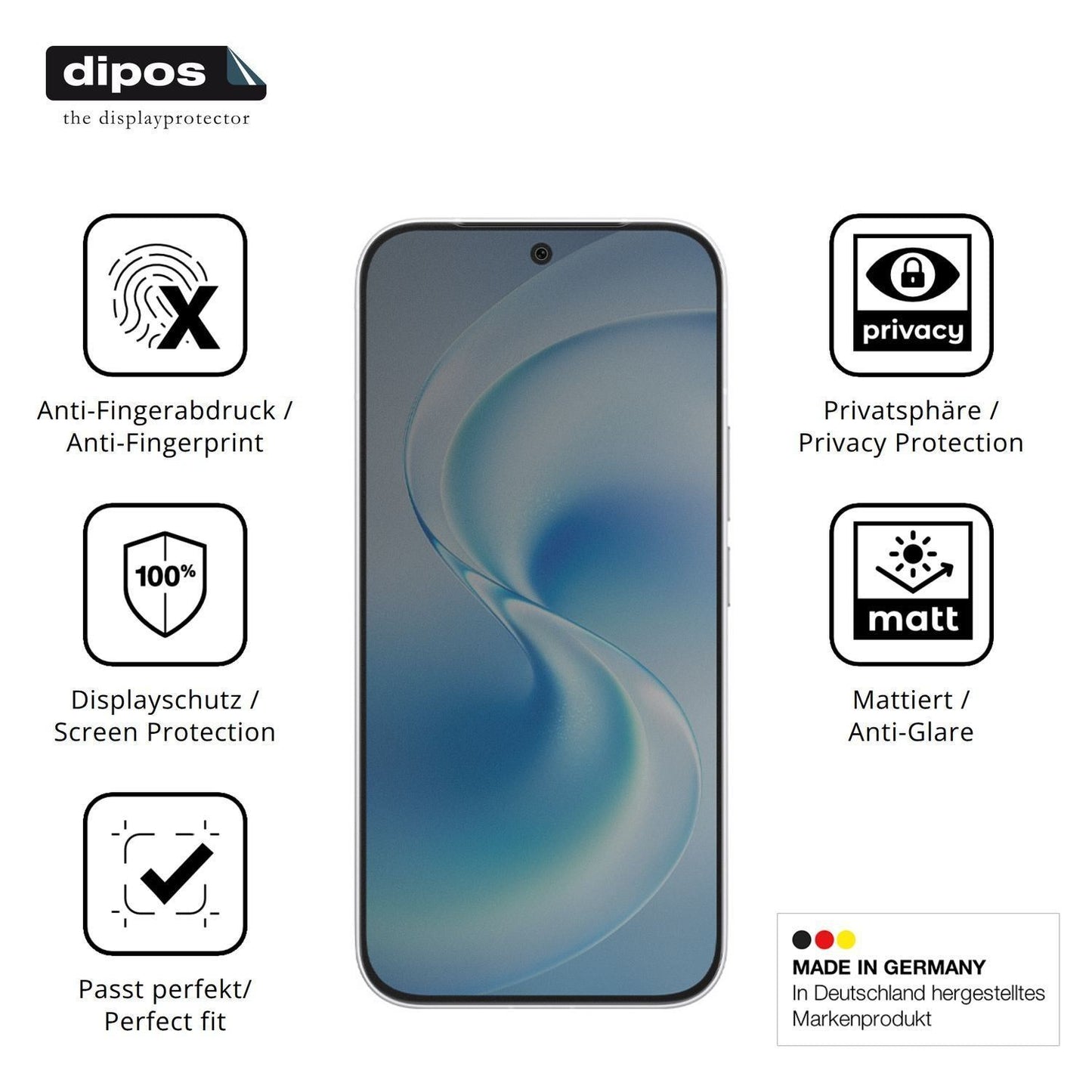 Blickschutzfolie für Vivo S60 matt Schutzfolie Pri (5)