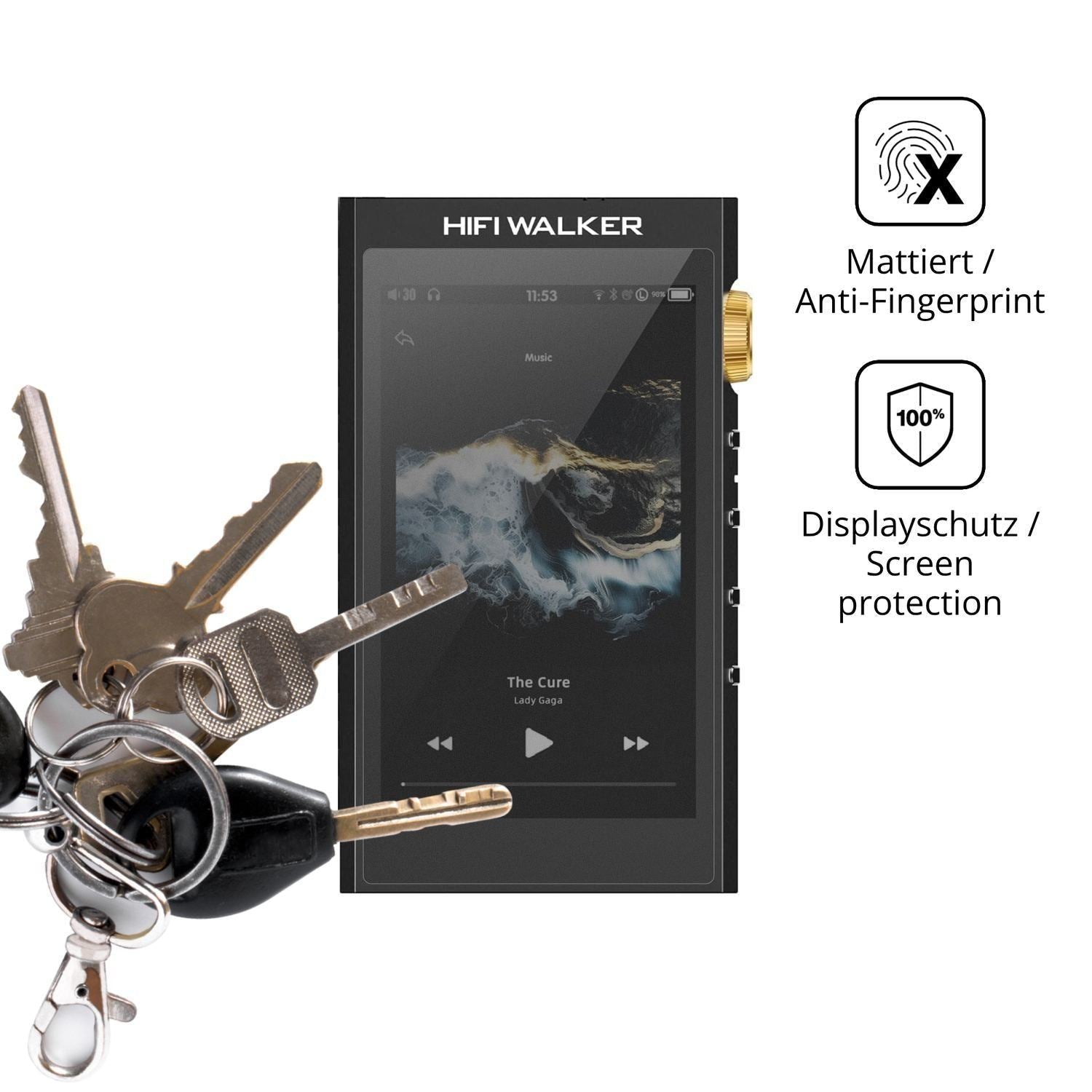 Blickschutzfolie für HIFI WALKER H20 Ultra matt Sc (3)