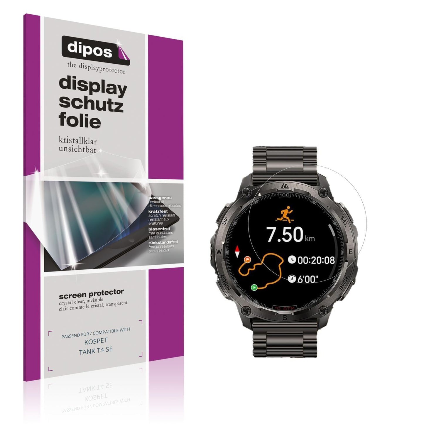 6x Schutzfolie klar für KOSPET TANK T4 SE Display- (1)