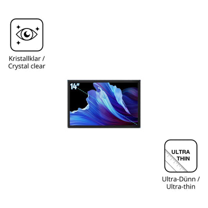 2x Schutzfolie klar für Byxsb G140L Display-Schutz (5)