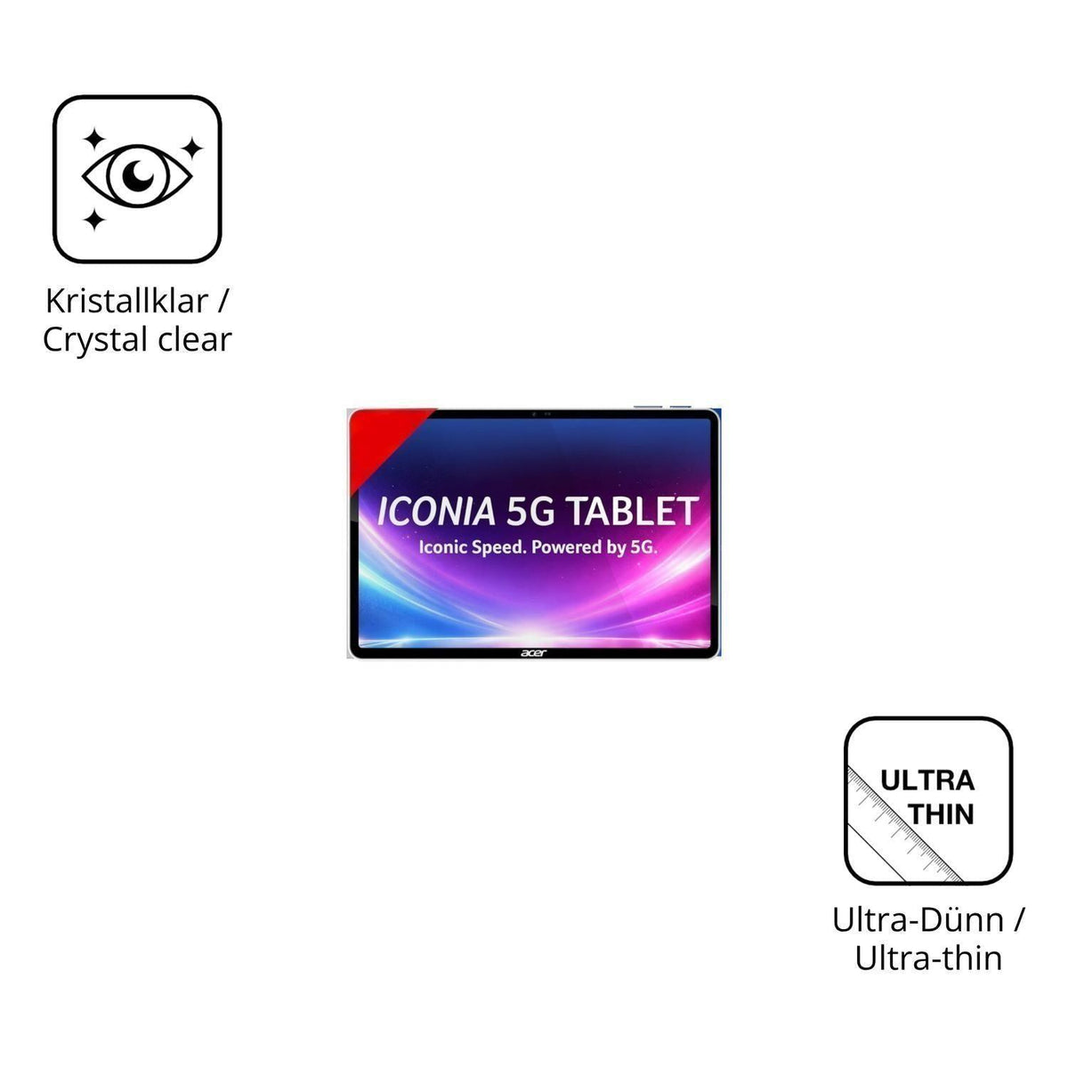 2x Schutzfolie klar für Acer Iconia iM11 Display-S (5)