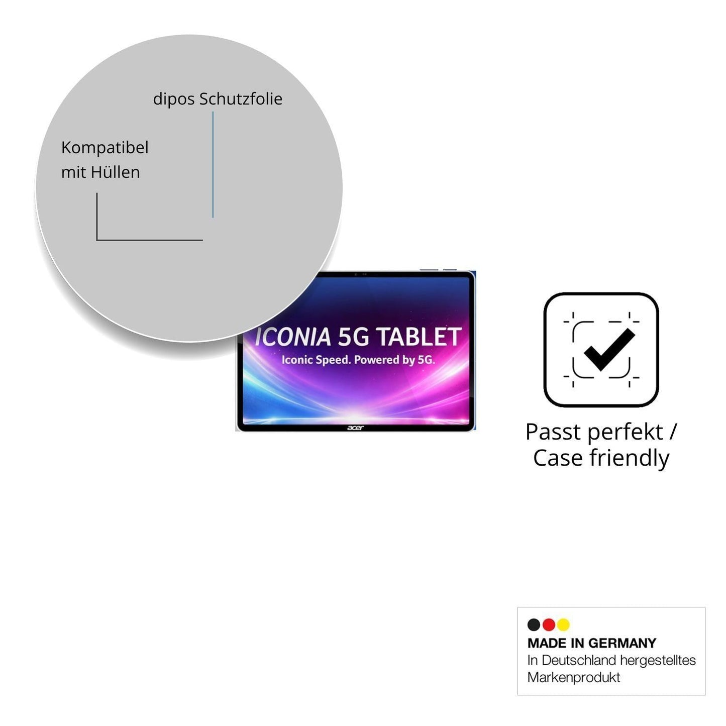 2x Schutzfolie klar für Acer Iconia iM11 Display-S (6)