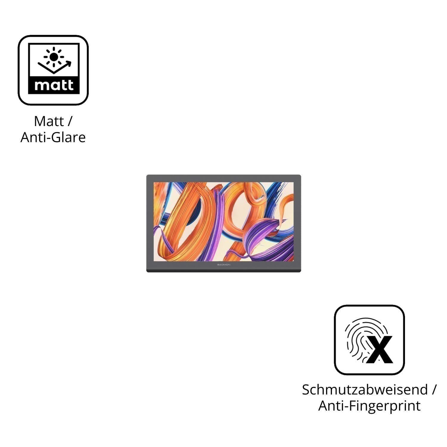 2x Schutzfolie matt für Gaomon Pro 19 Display-Schu (5)