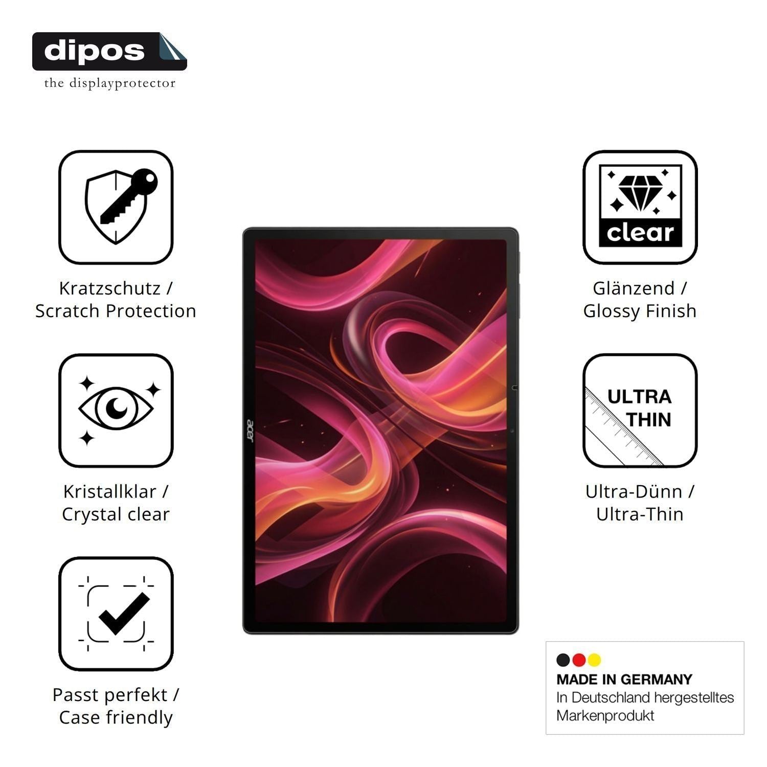 2x Schutzfolie klar für Acer Iconia Duo S14 Displa (7)