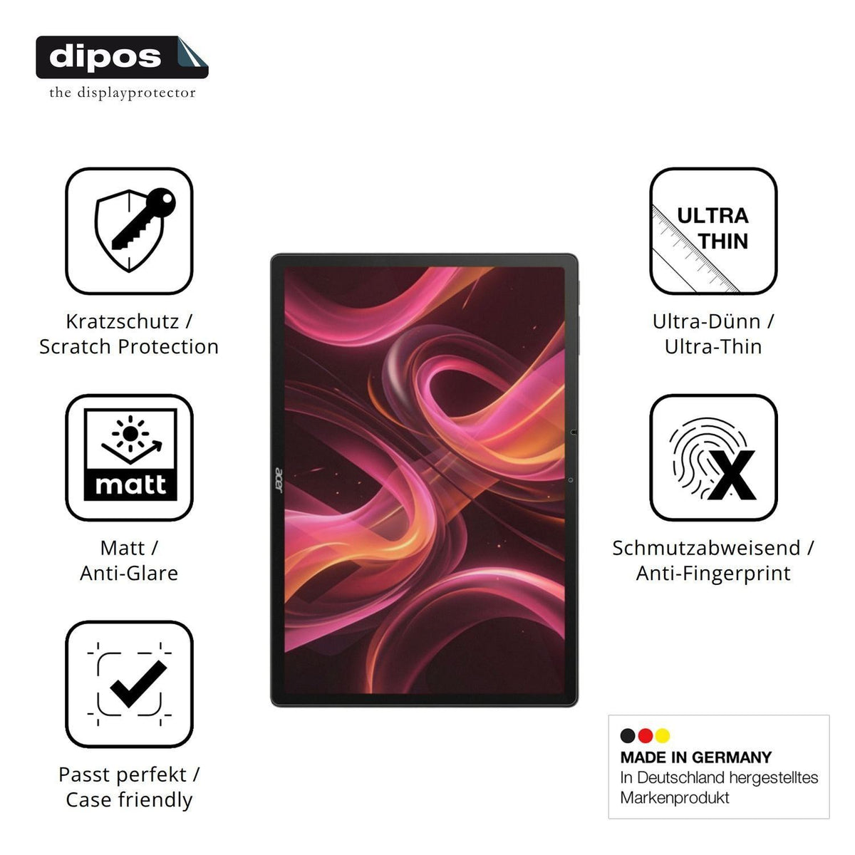 2x Schutzfolie matt für Acer Iconia Duo S14 Displa (7)