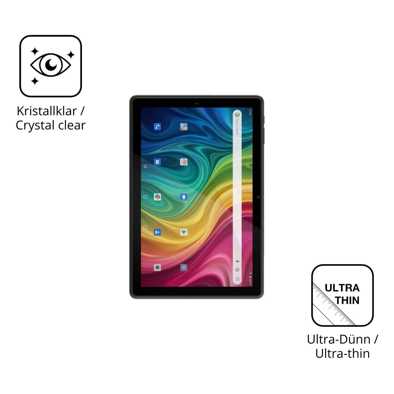 2x Schutzfolie klar für Archos T101 HD2 4G Display (5)